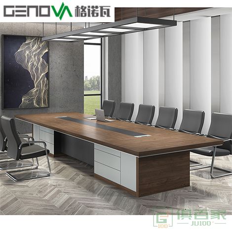 格诺瓦会议桌长桌办公会议桌椅组合新款办公桌洽谈桌 5米/3.6米
